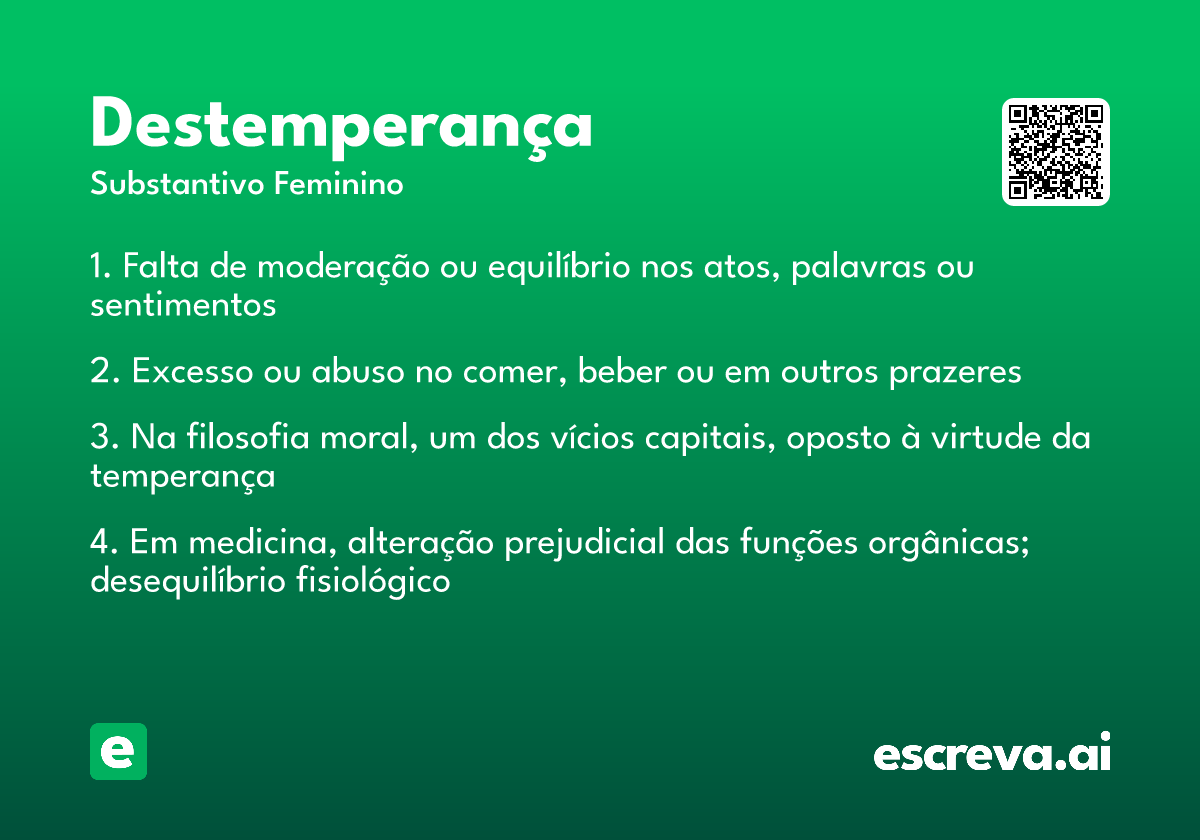 destemperança