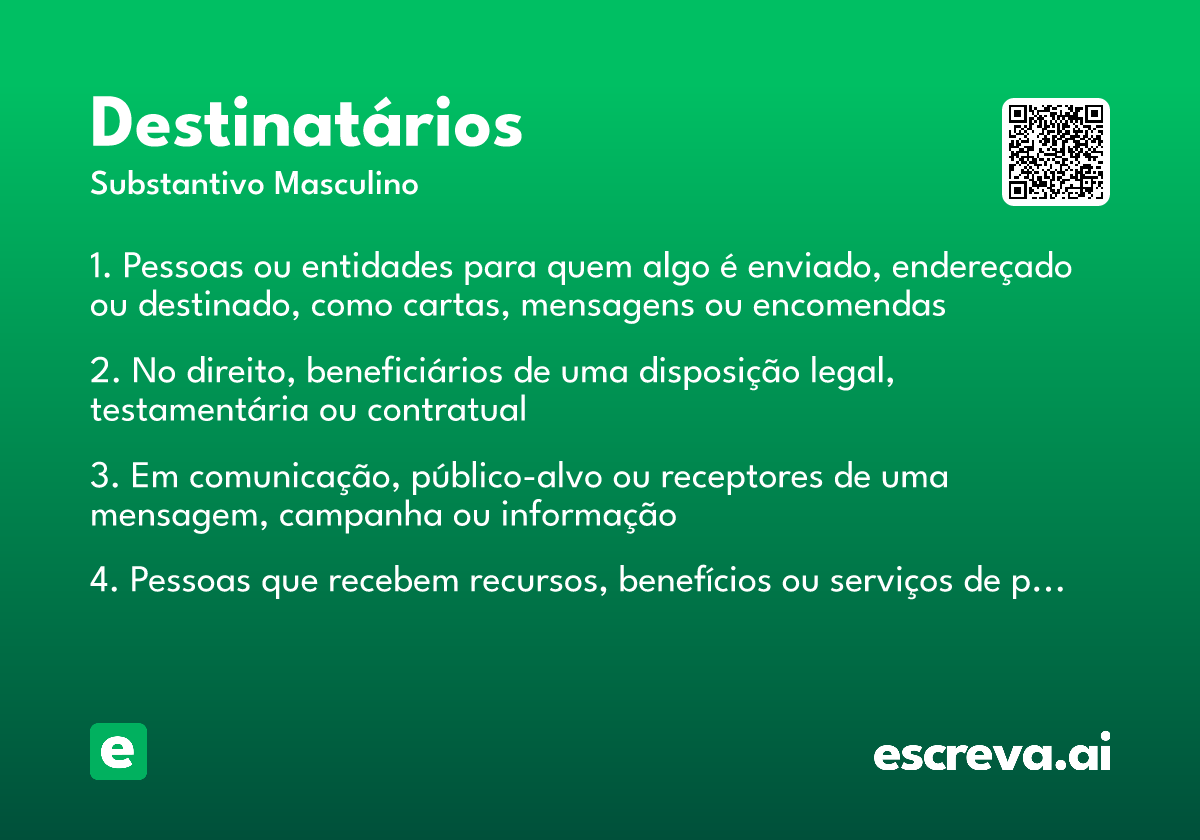 destinatários