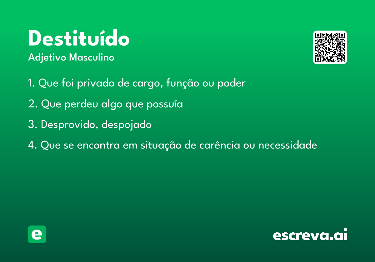 destituído