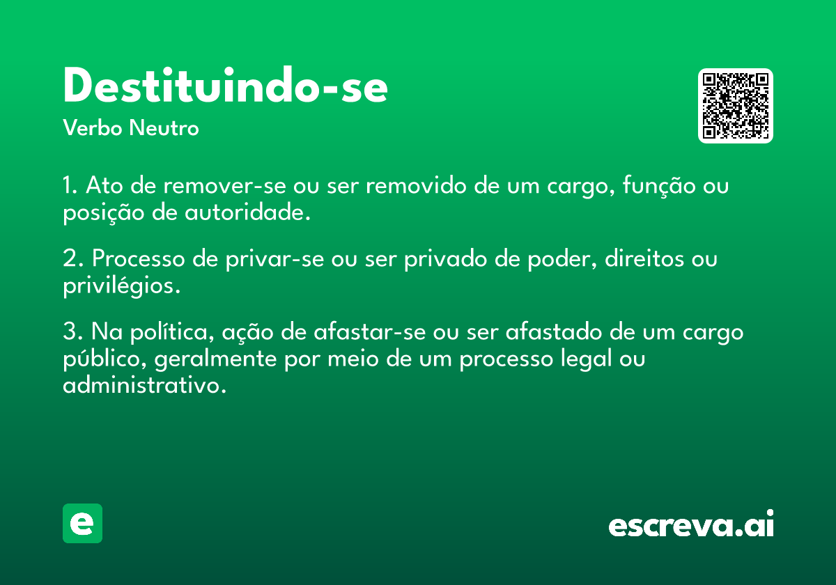 destituindo-se