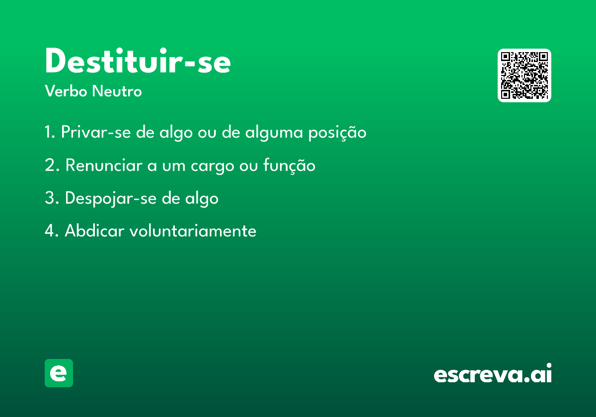 destituir-se