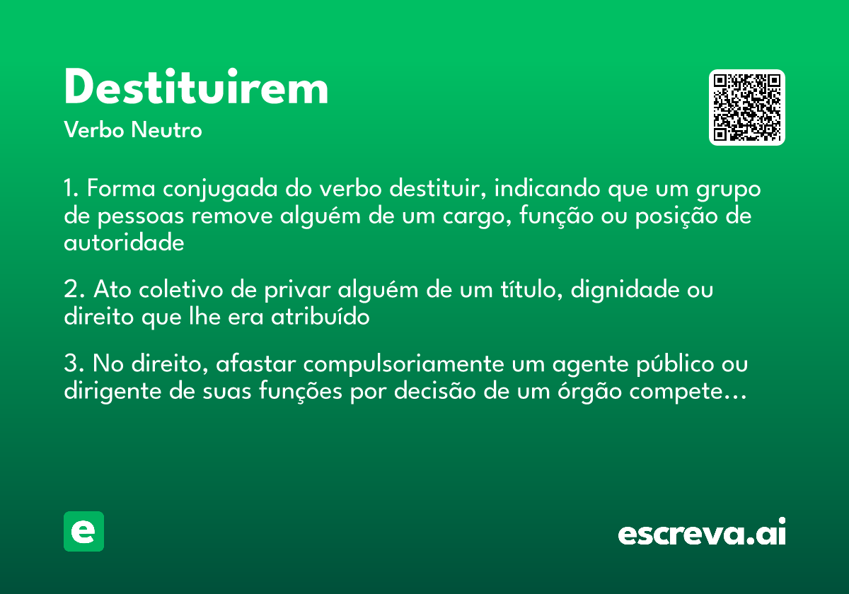 destituirem