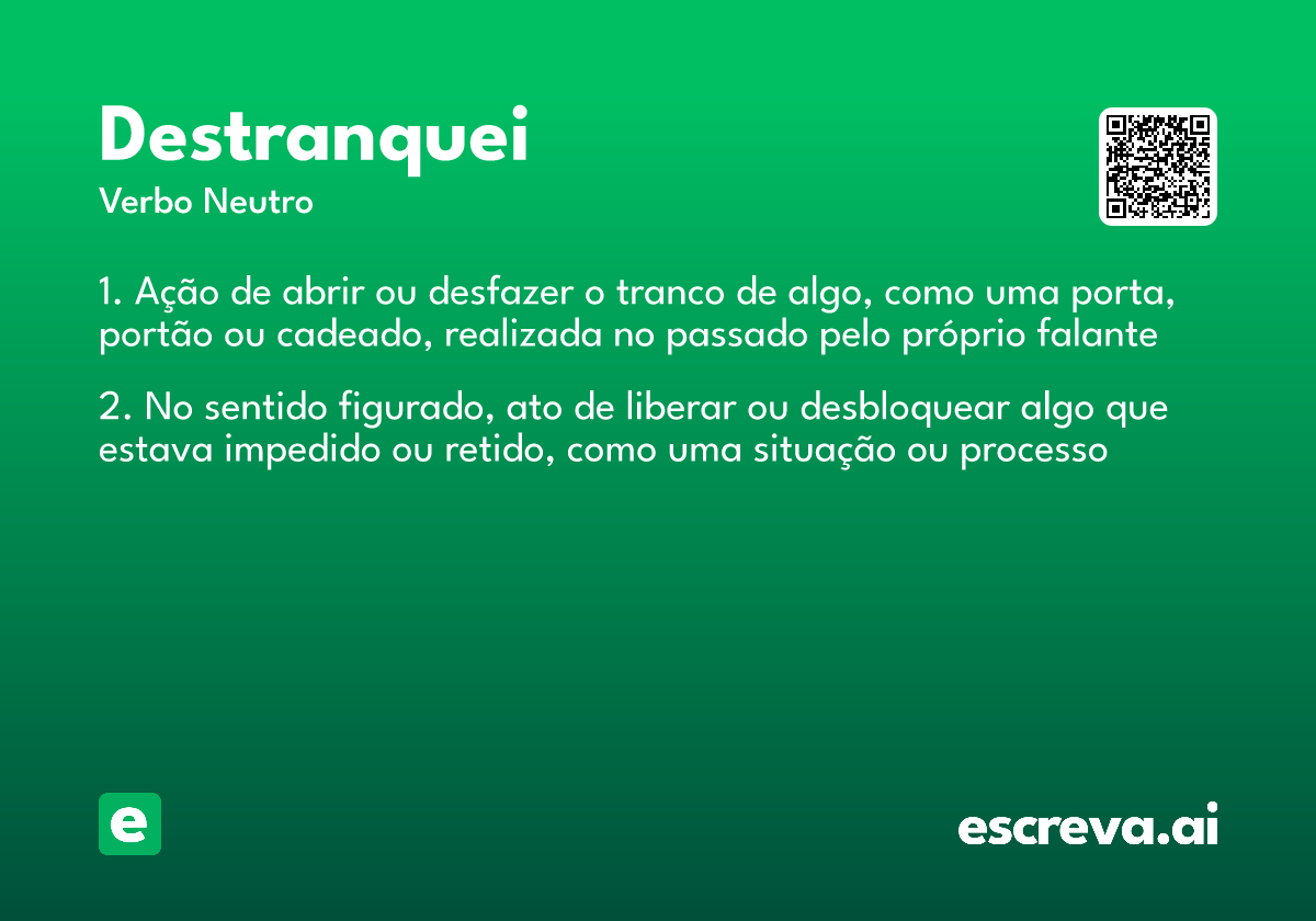 destranquei