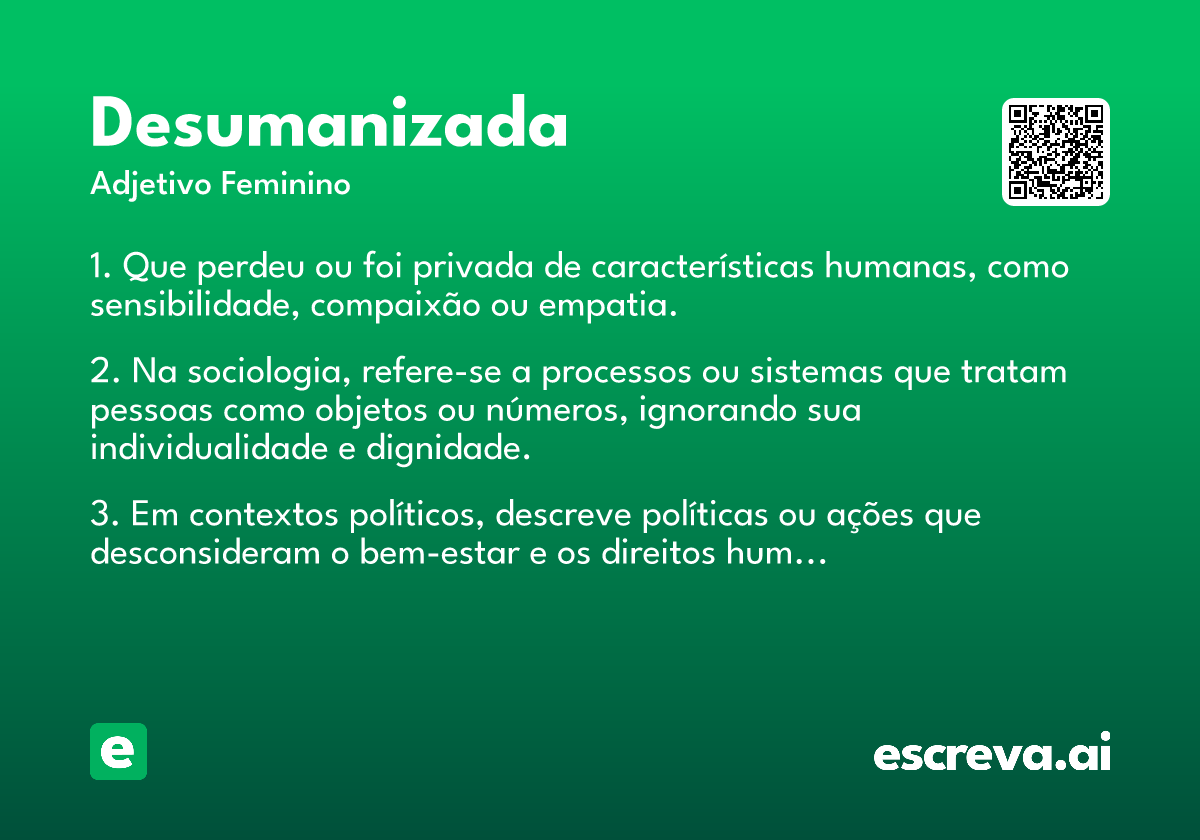 desumanizada