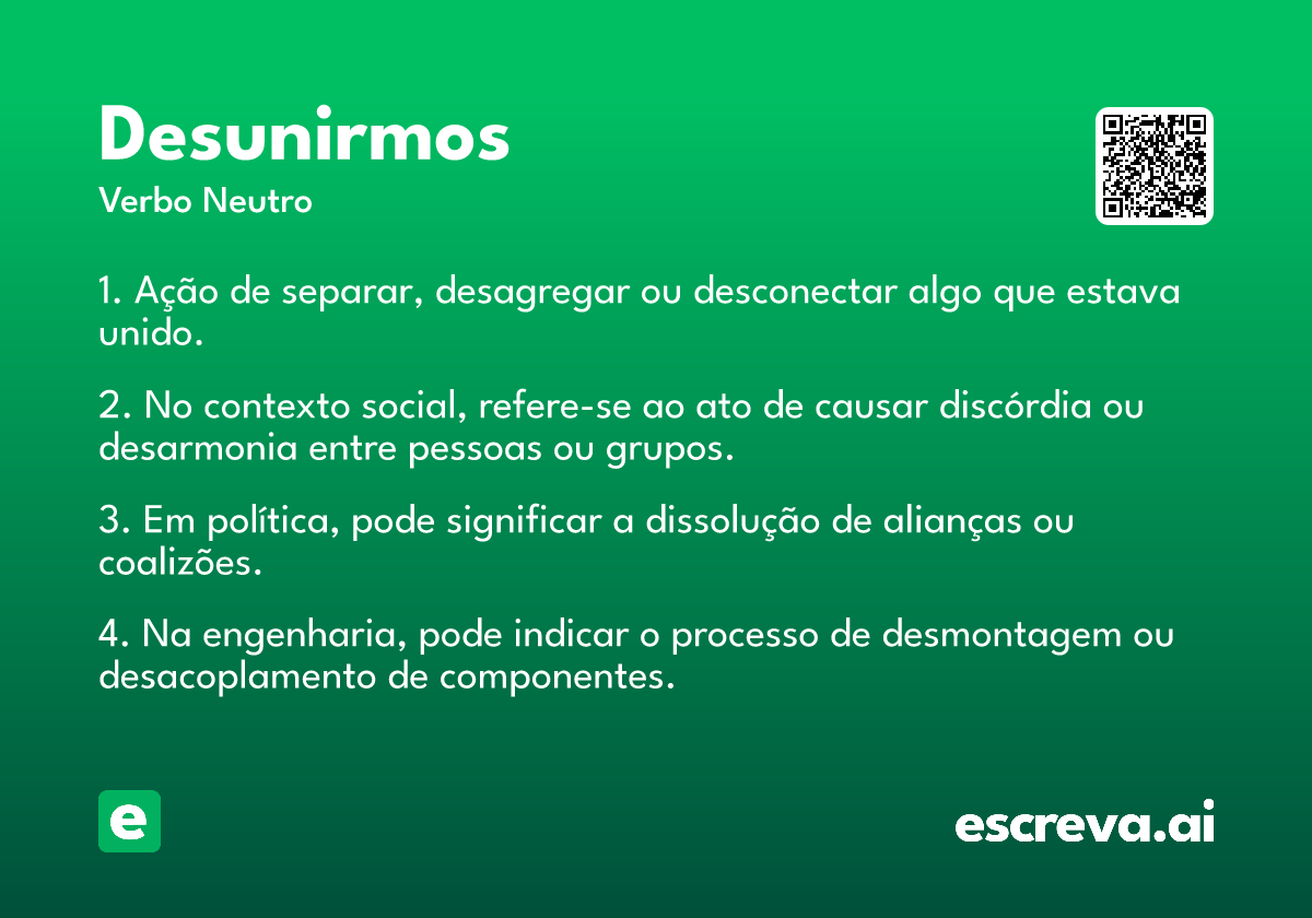 desunirmos
