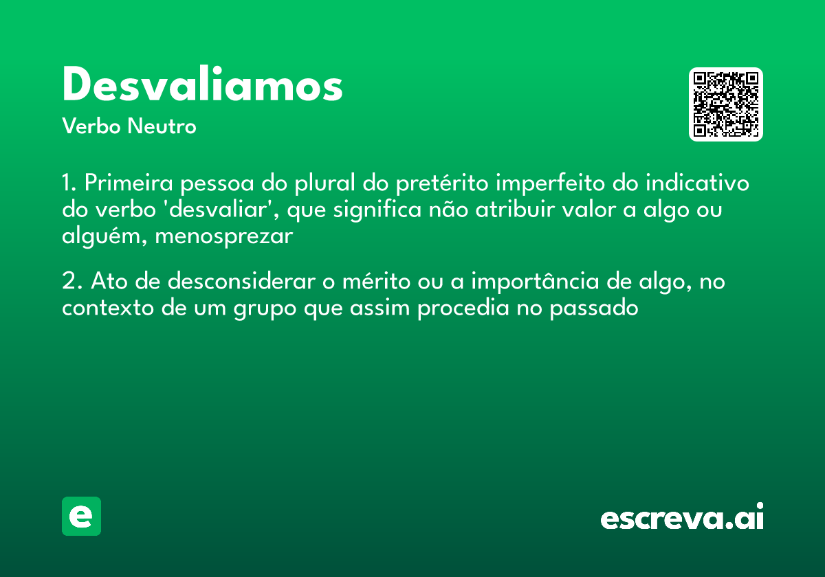 desvaliamos