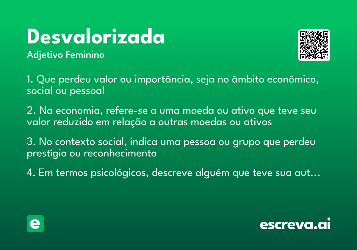 desvalorizada