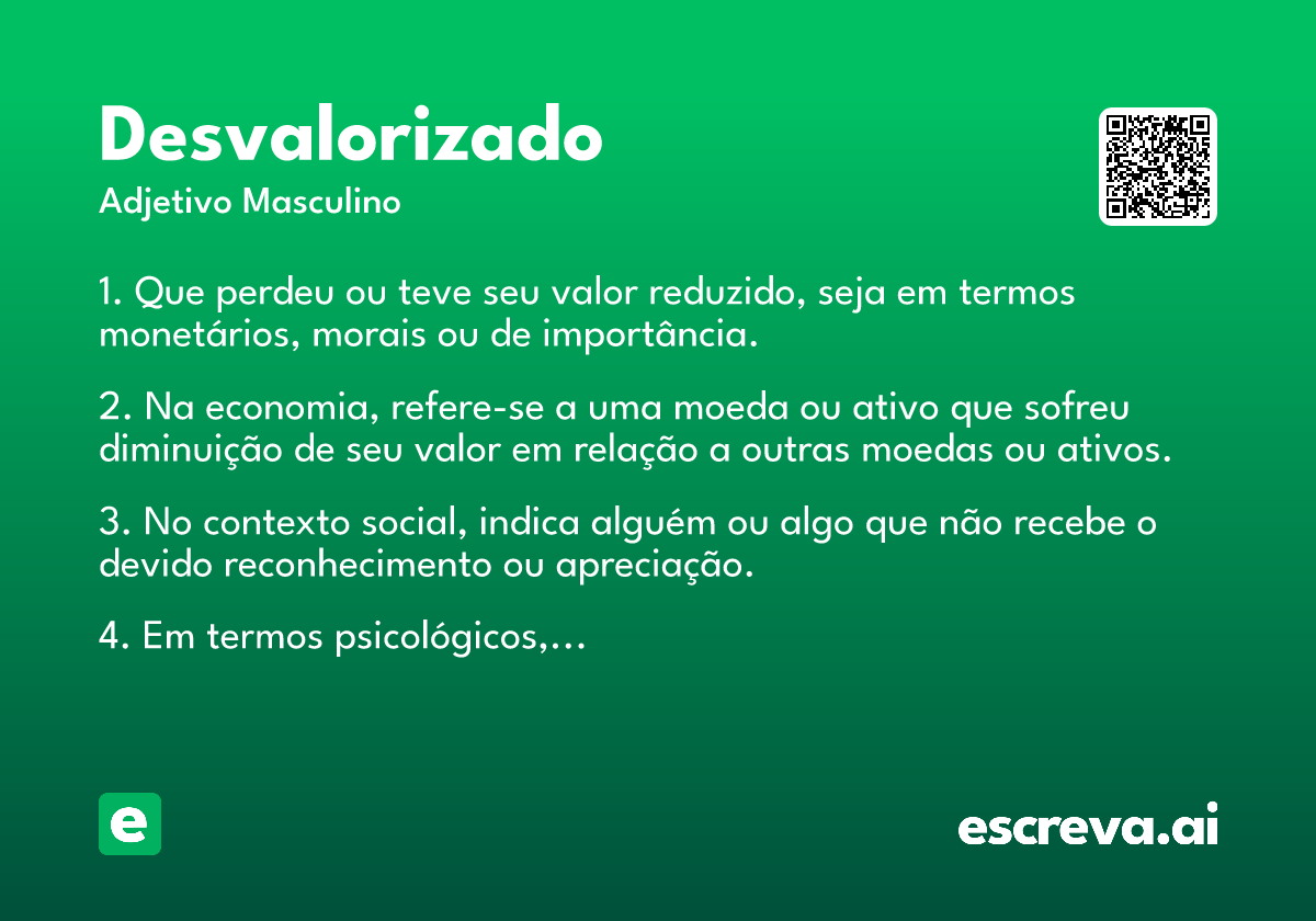 desvalorizado