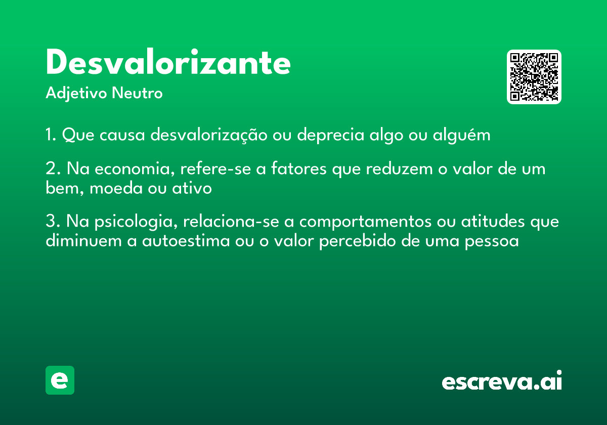 desvalorizante