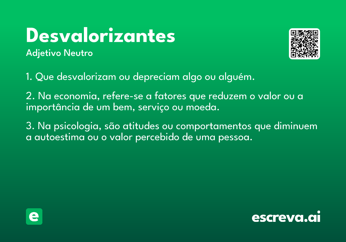 desvalorizantes