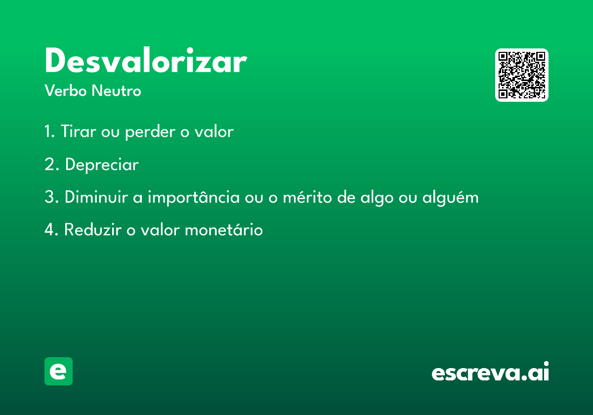 desvalorizar
