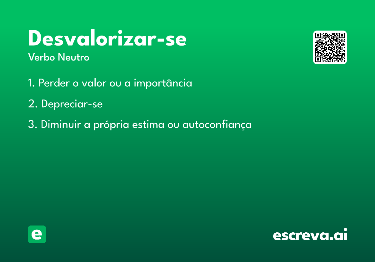 desvalorizar-se