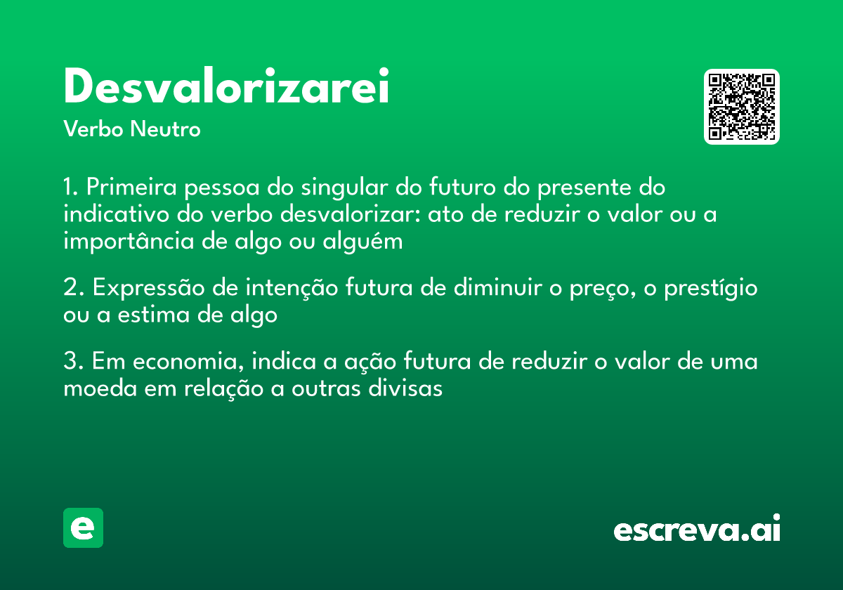 desvalorizarei