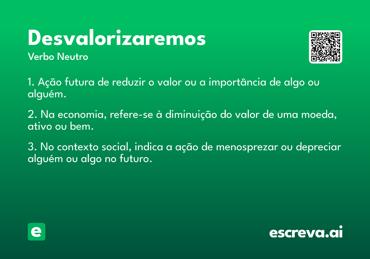 desvalorizaremos
