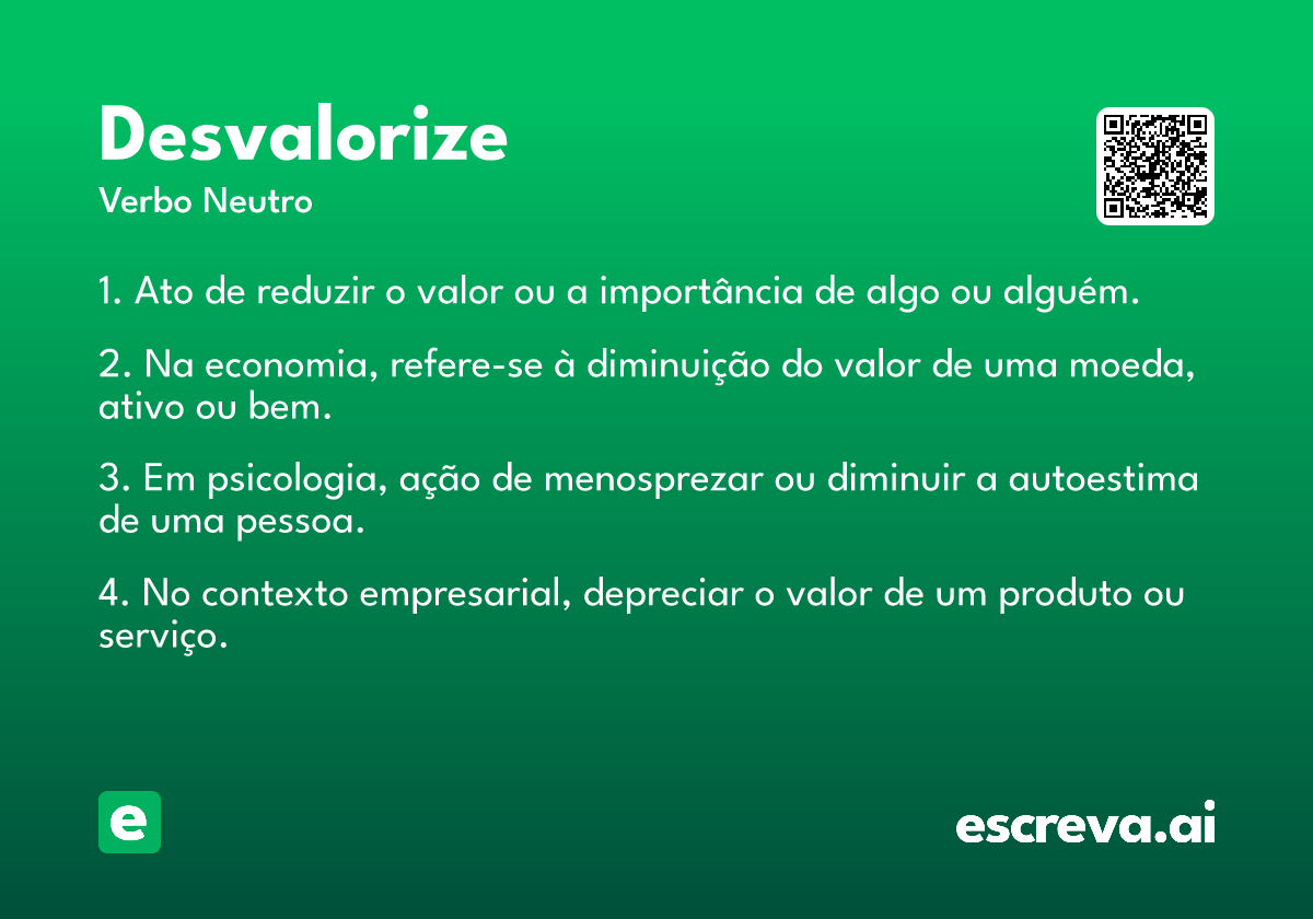 desvalorize