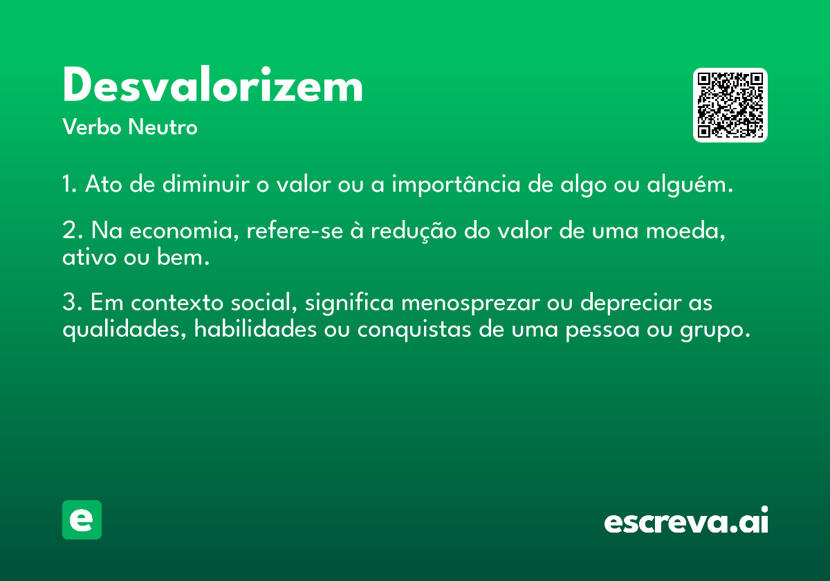 desvalorizem