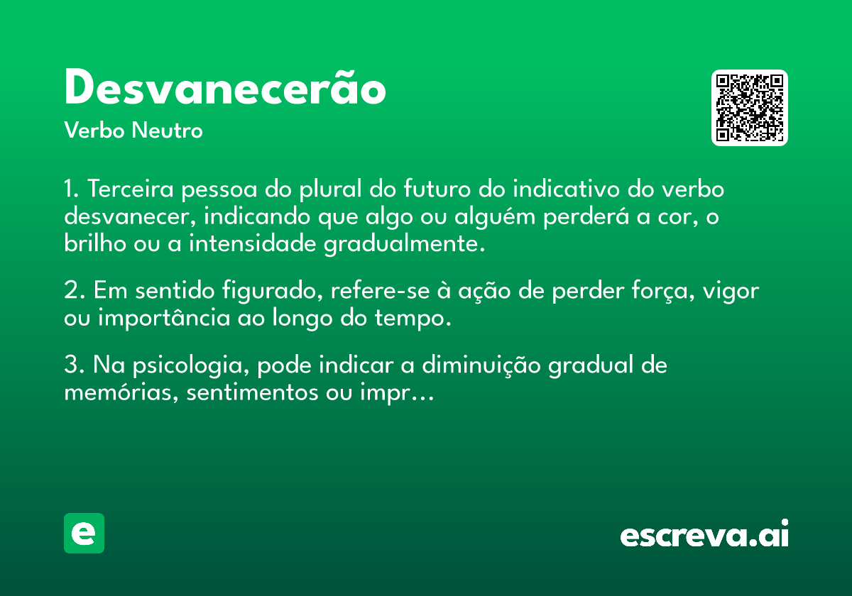 desvanecerão