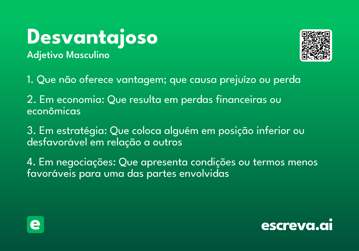 desvantajoso