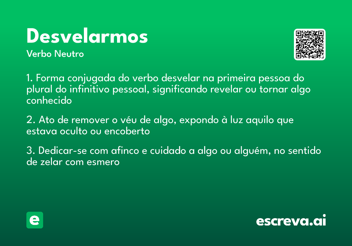 desvelarmos