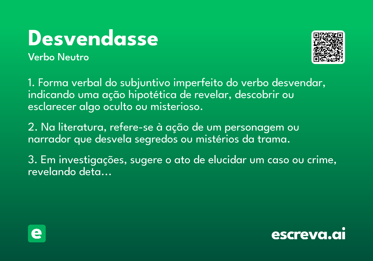 desvendasse