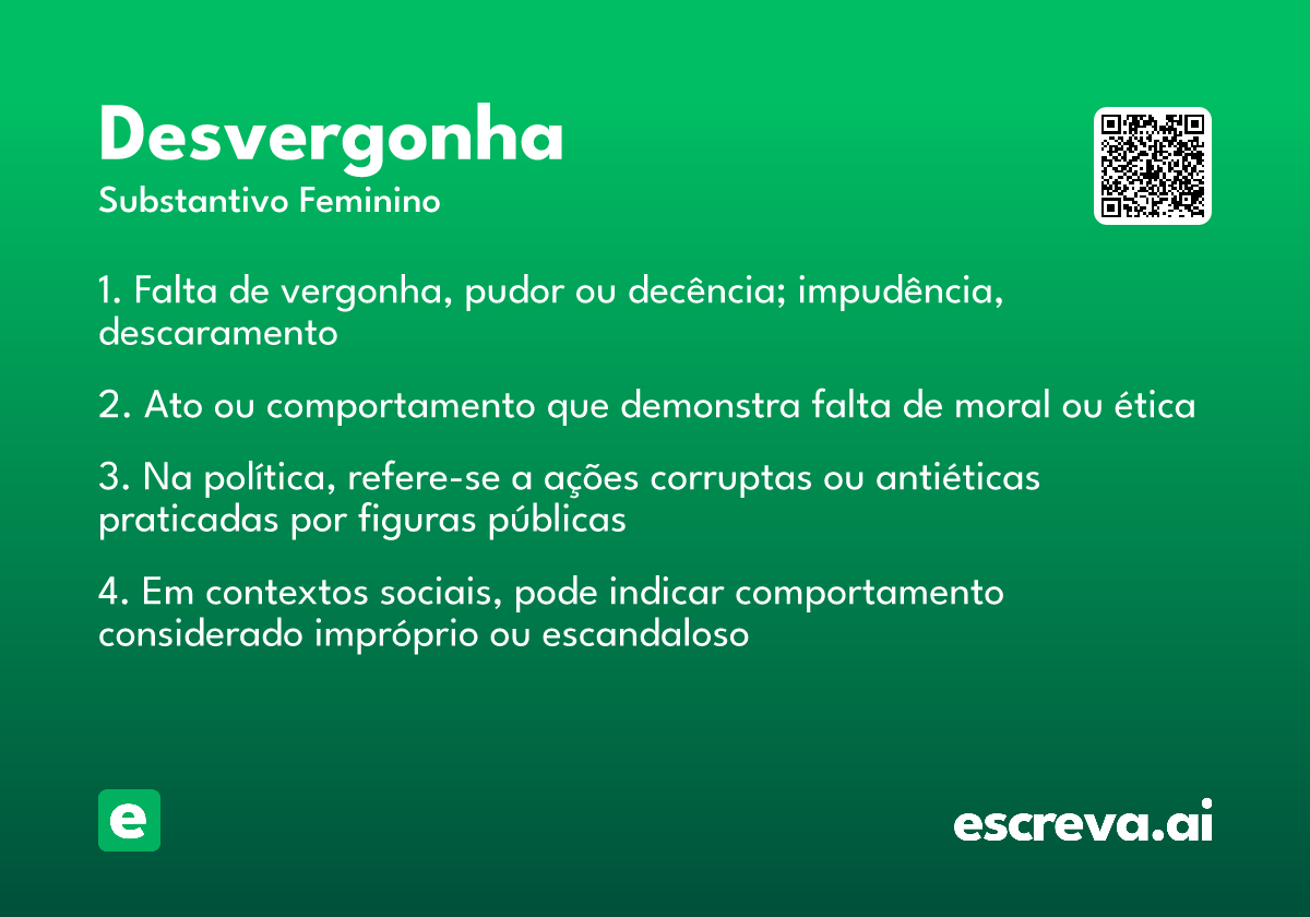 desvergonha
