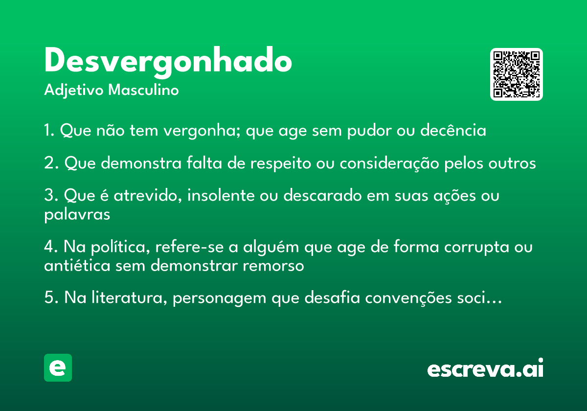desvergonhado