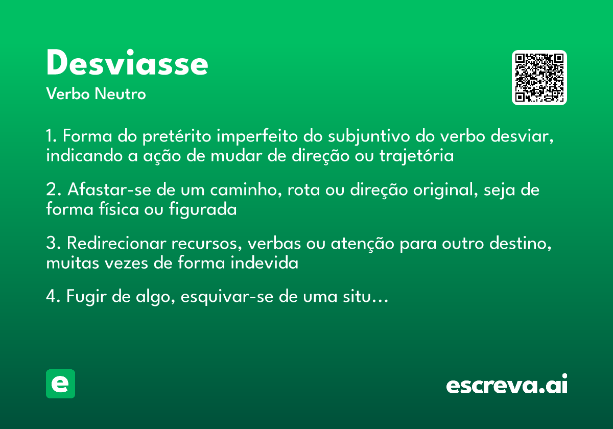 desviasse