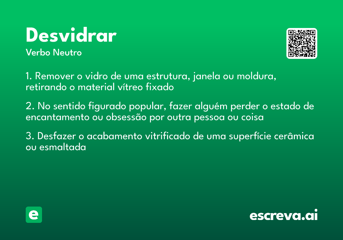 desvidrar