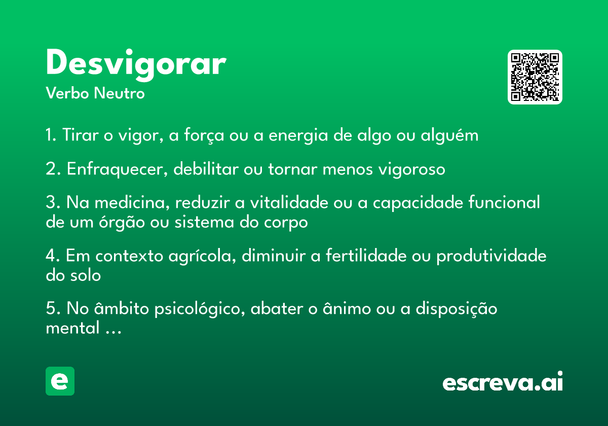 desvigorar