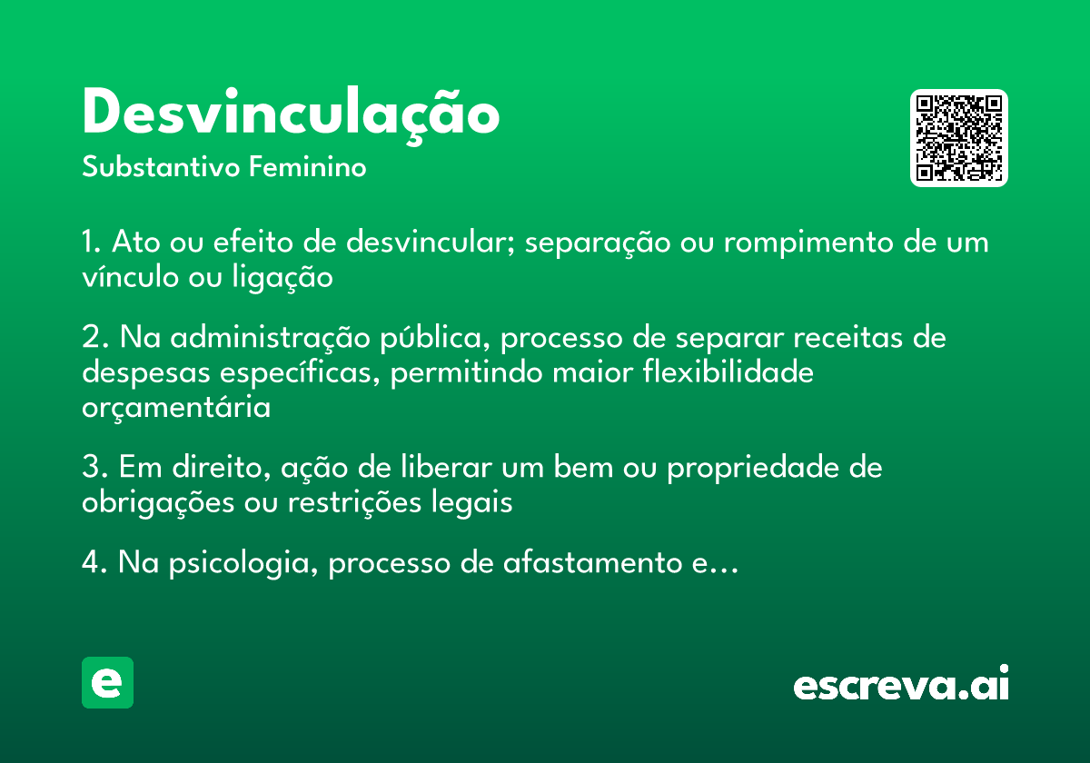 desvinculação