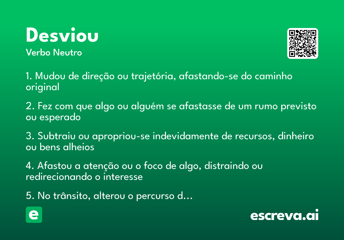 desviou