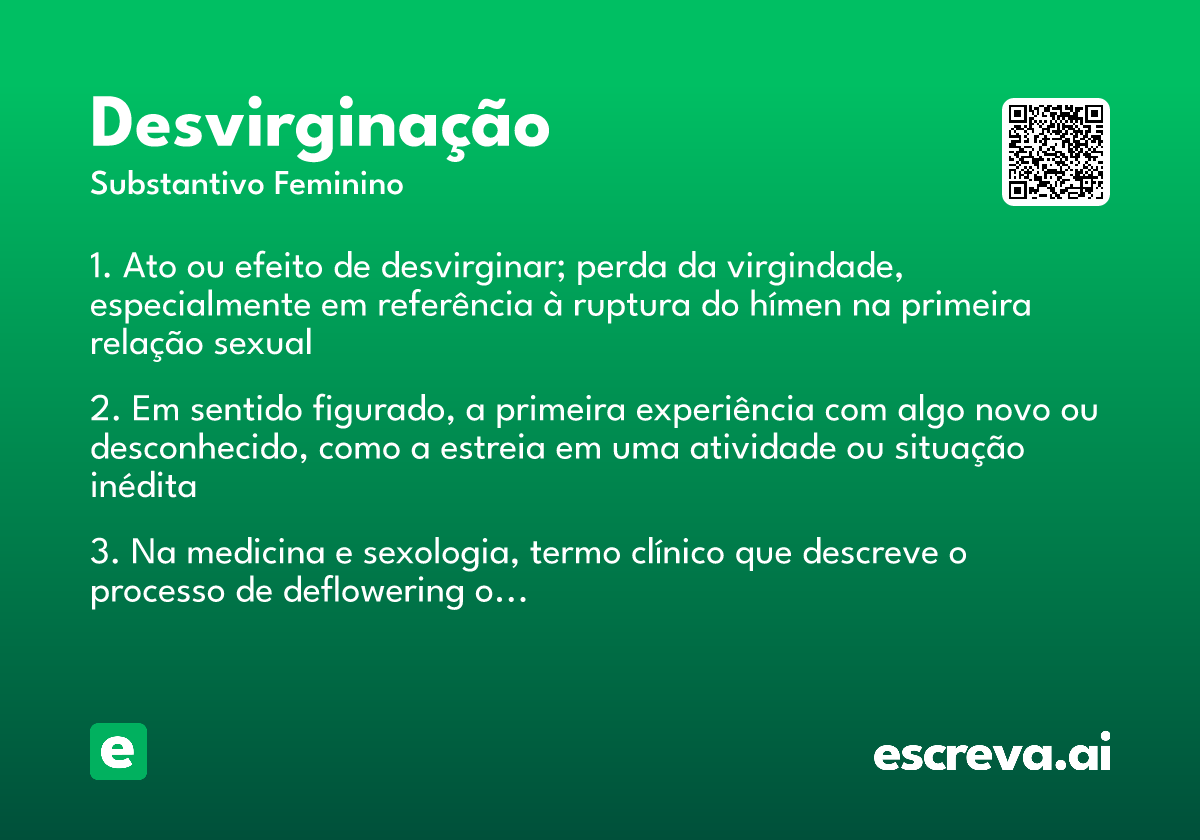 desvirginação