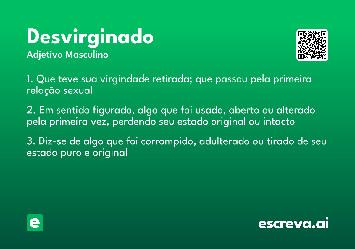 desvirginado