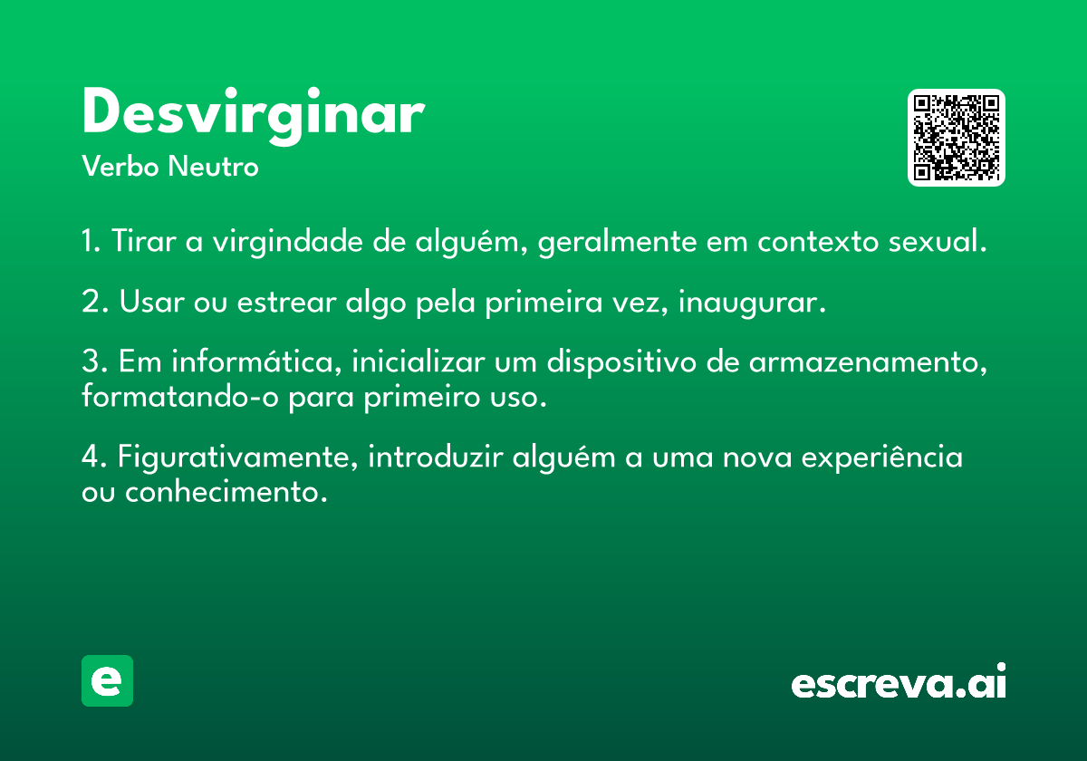 desvirginar