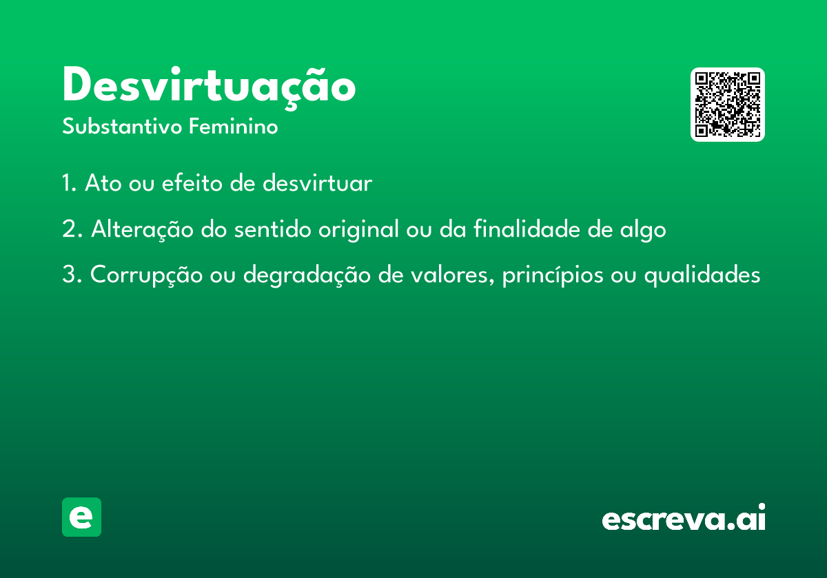 desvirtuação