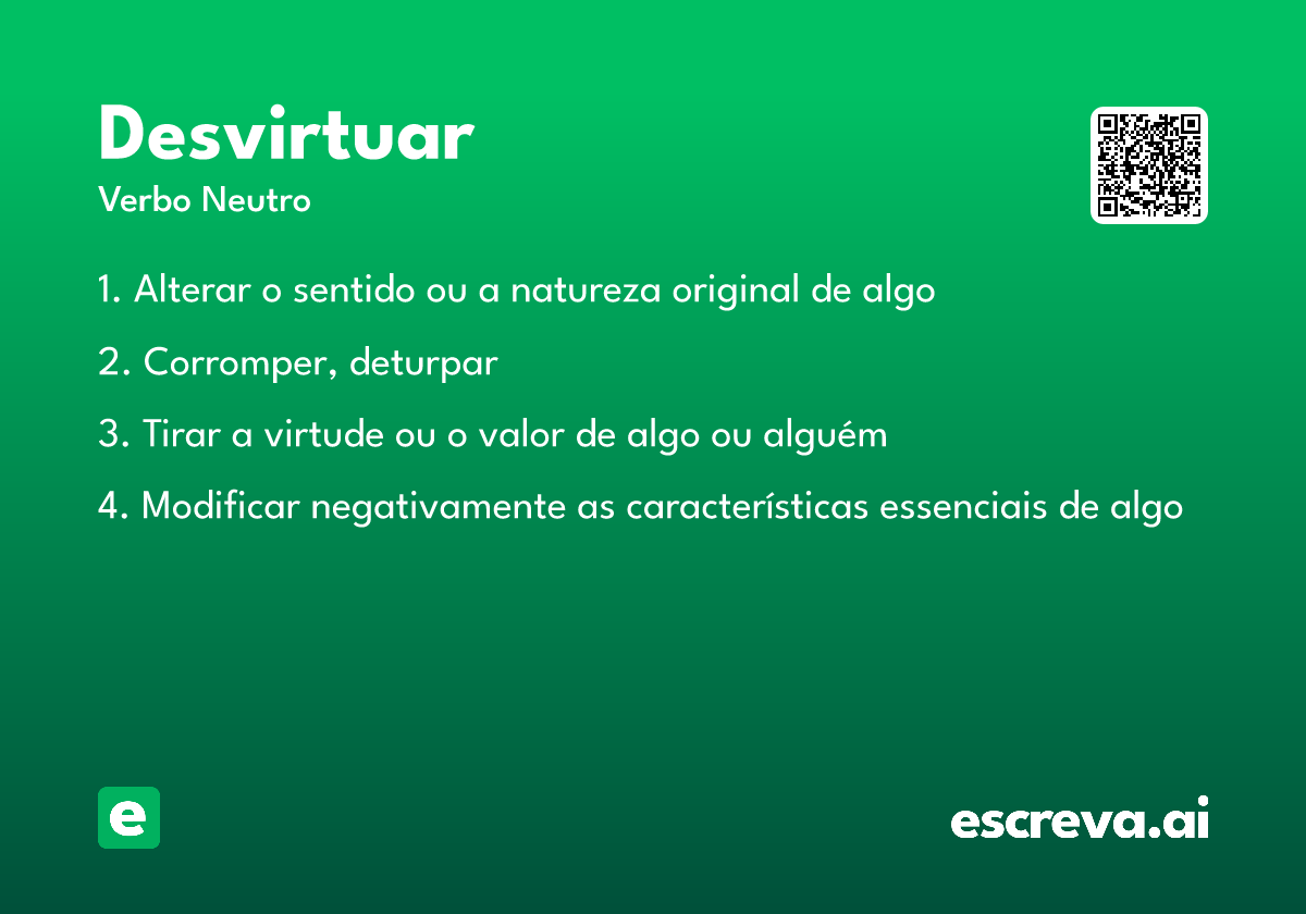 desvirtuar