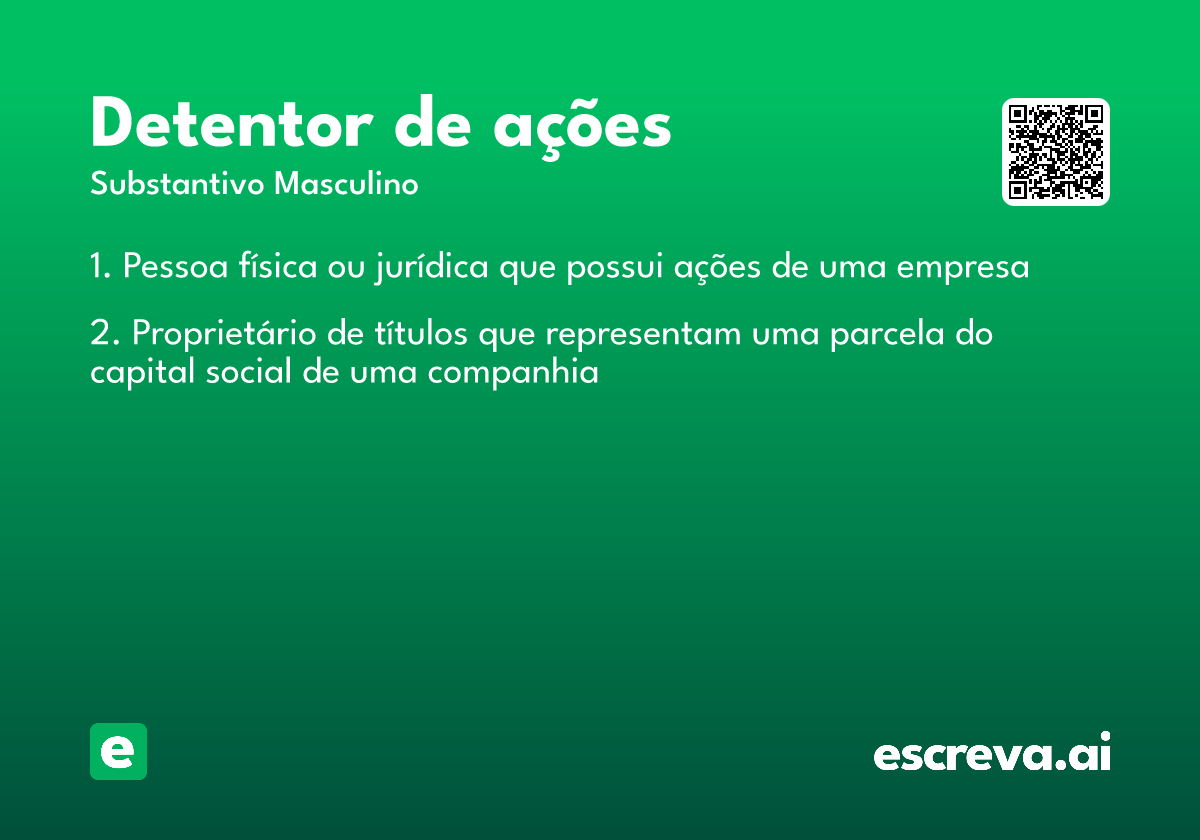detentor de ações