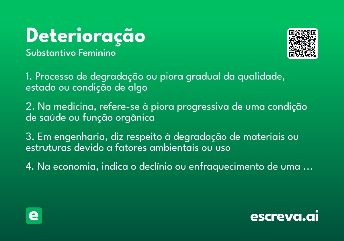 deterioração