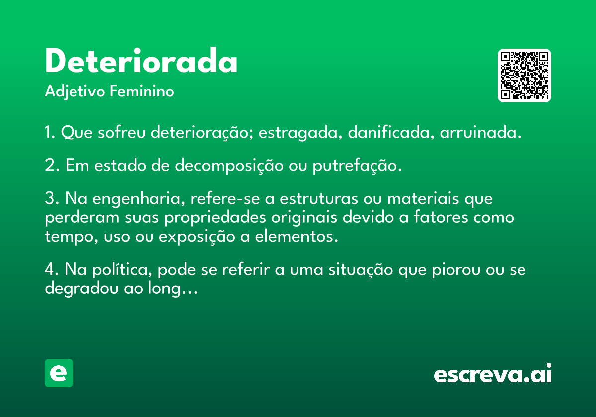 deteriorada