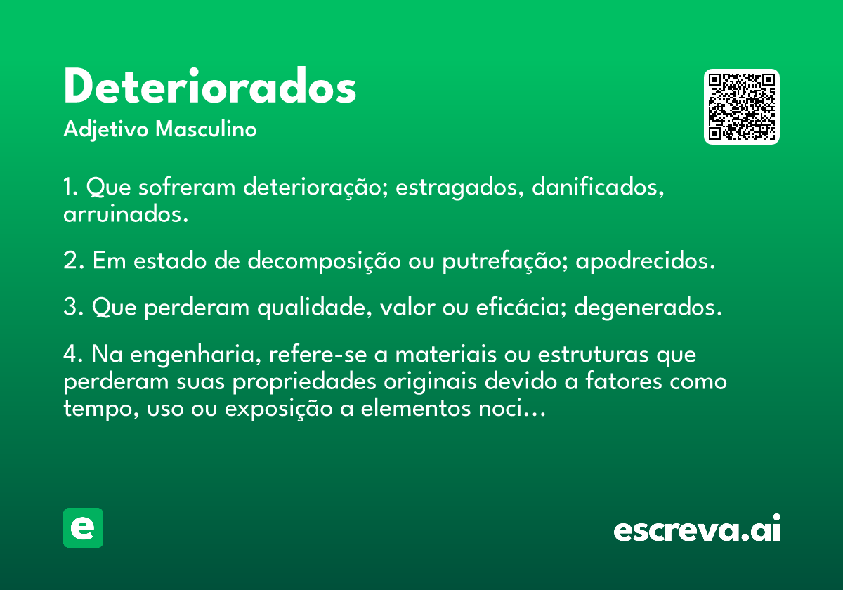 deteriorados