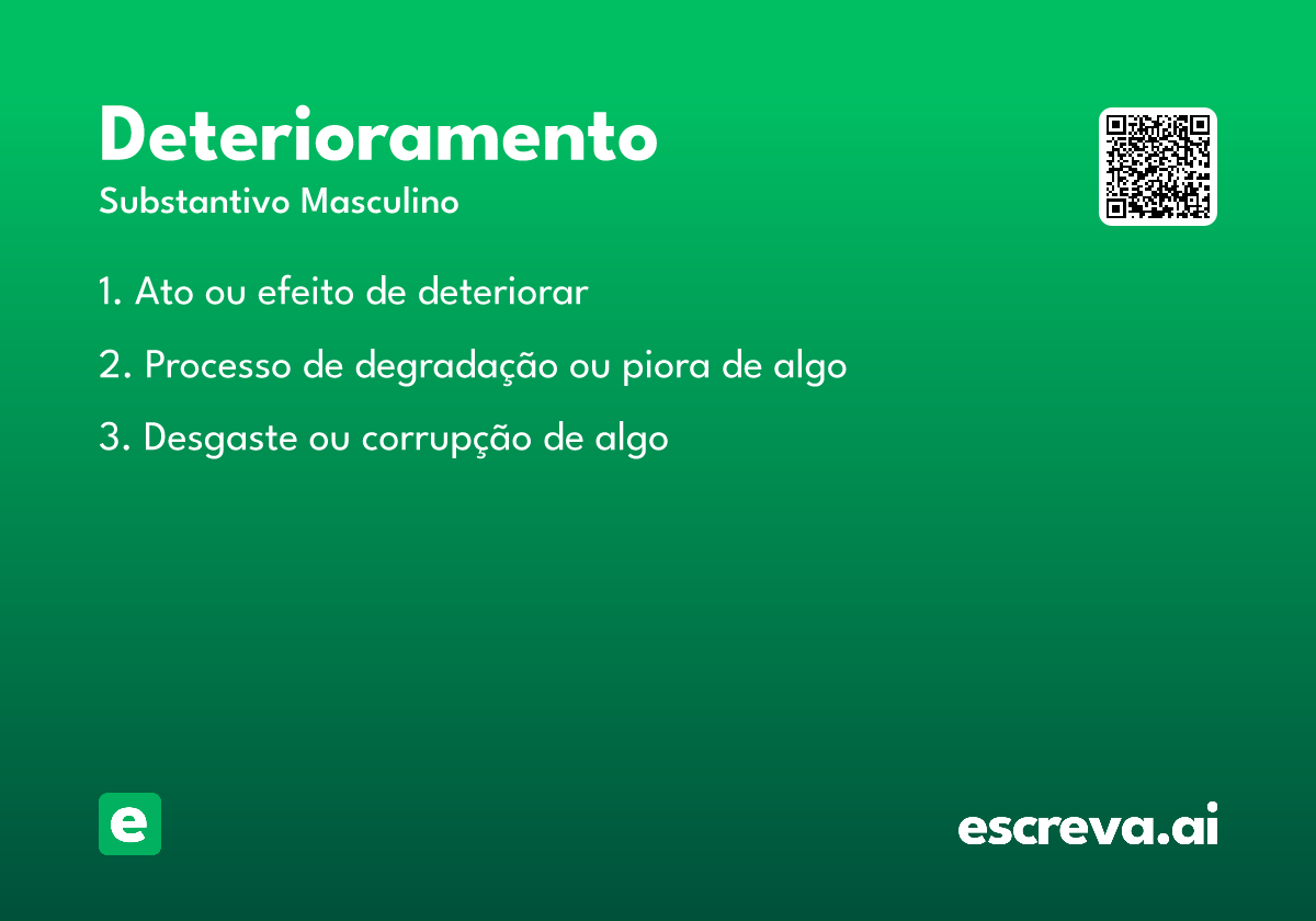 deterioramento