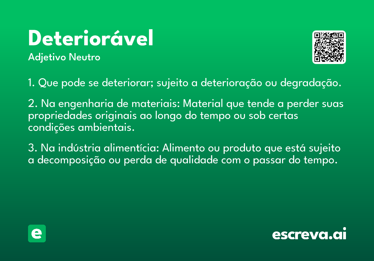 deteriorável