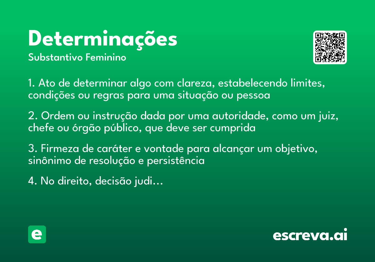 determinações