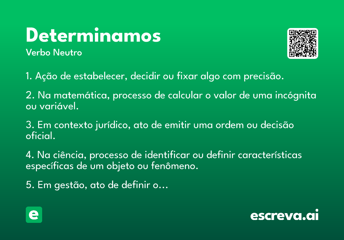 determinamos