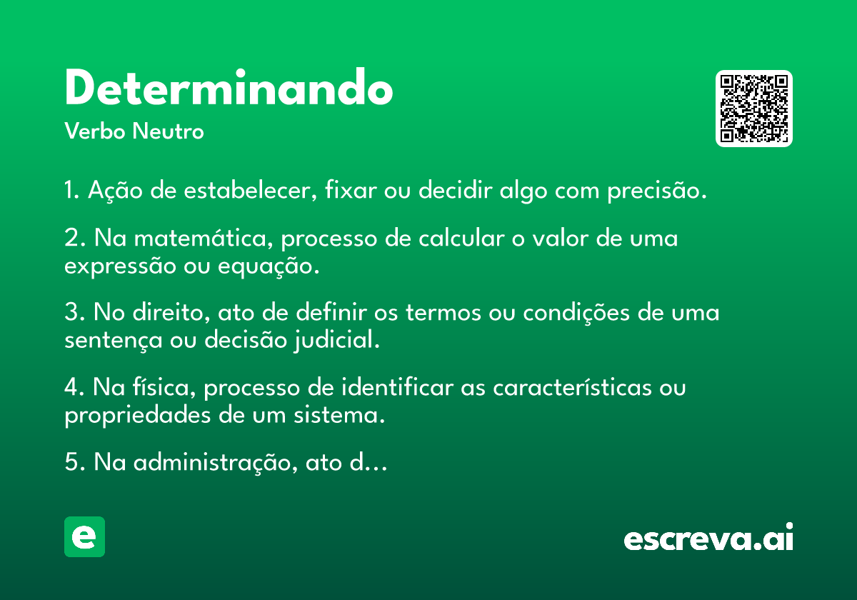 determinando