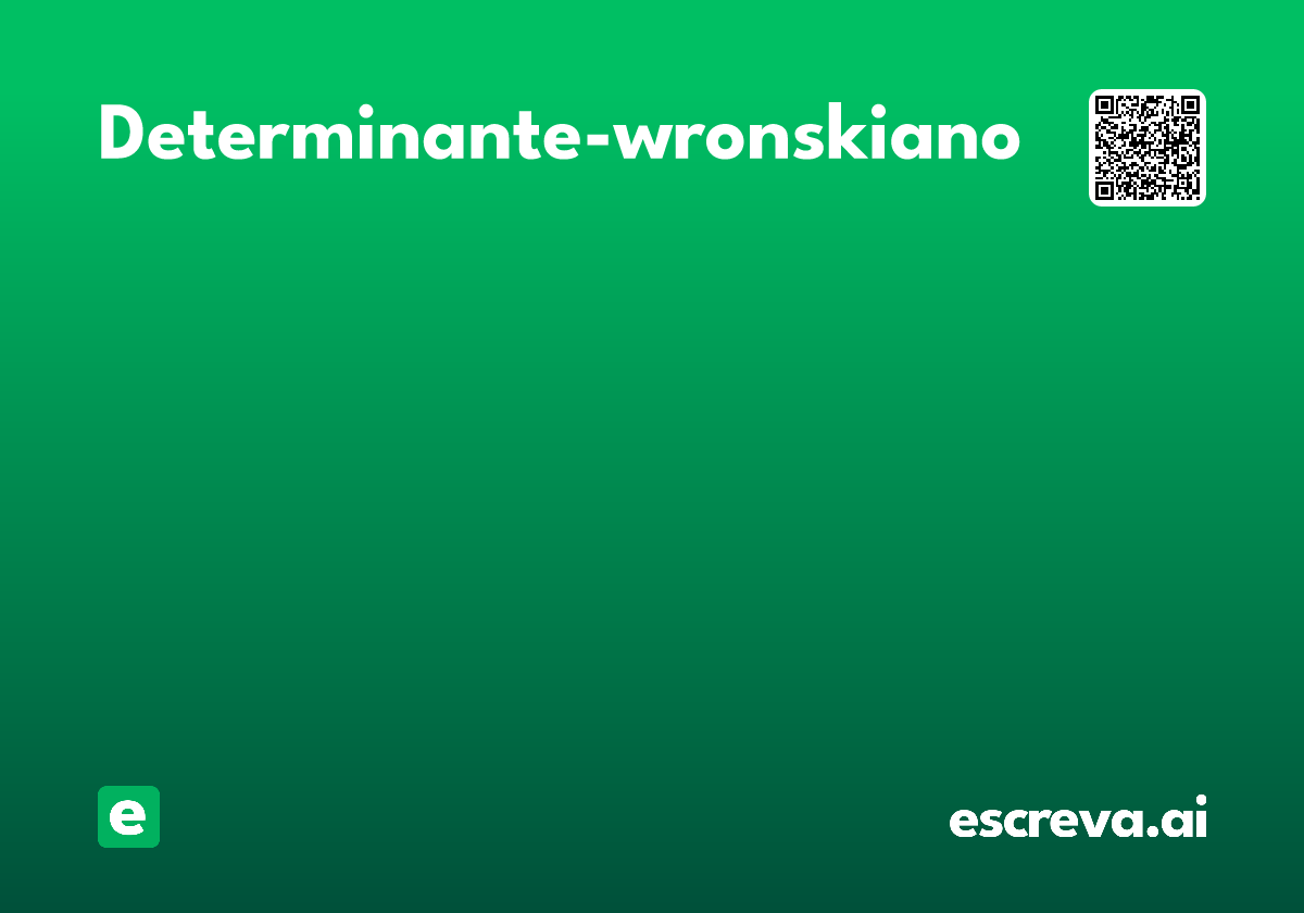 determinante-wronskiano