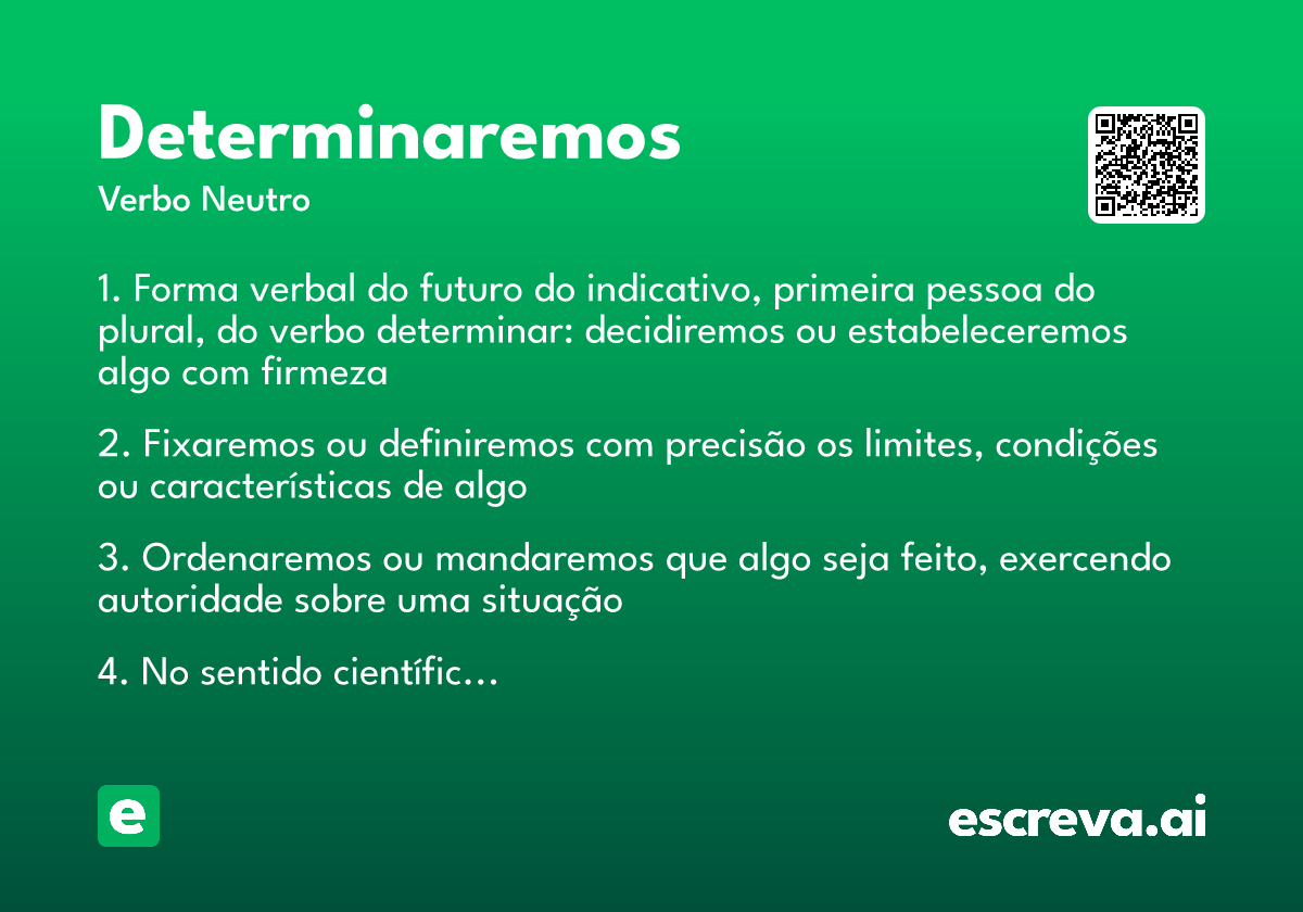 determinaremos