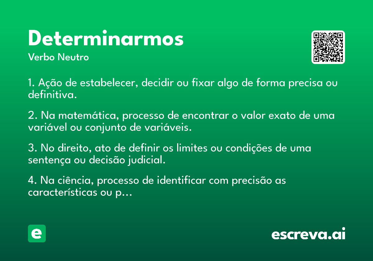 determinarmos