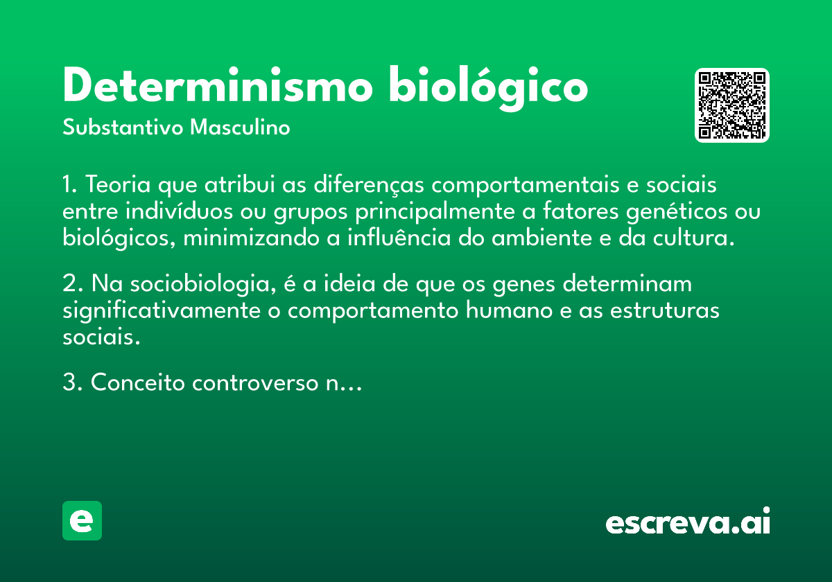 determinismo biológico