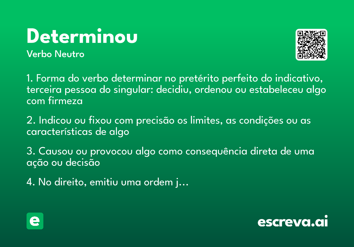 determinou